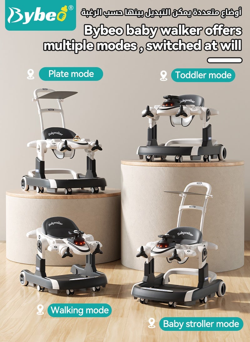 بيبو مشاية أطفال 4 في 1 متعددة الوظائف – مشاية على شكل حرف U مع مقبض دفع للوالدين مطور، ارتفاع قابل للتعديل بـ4 مستويات ولوح طعام قابل للإزالة – مناسبة للأطفال من عمر 6 إلى 18 شهرًا - Image 3